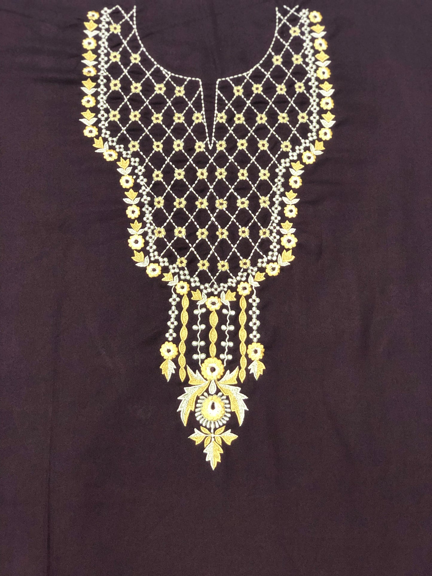 Winter special: 3 piece suit intricately hand-blocked dupatta with embroidery